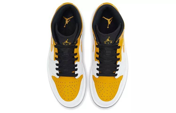 乔丹 Air Jordan 1 Mid “University Gold” 黑黄 AJ1 中帮 554724-170