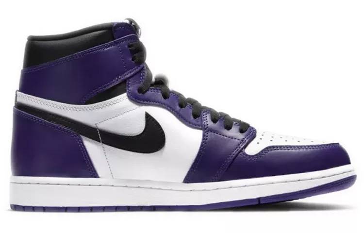 乔丹 Air Jordan 1 "Court Purple" 白紫脚趾 男女同款 AJ1 中帮 555088-500
