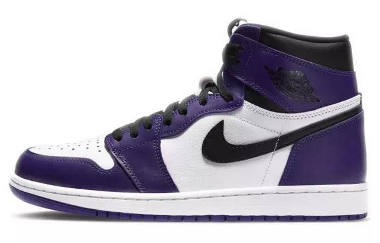 乔丹 Air Jordan 1 “Court Purple” 白紫脚趾 男女同款 AJ1 中帮 555088-500