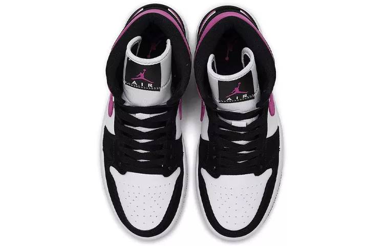 乔丹 Air Jordan 1 Mid Magenta 黑紫葡萄 女款 AJ1 中帮 BQ6472-005