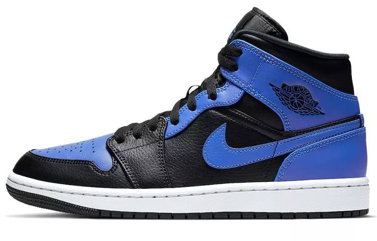 乔丹 Air Jordan 1 Mid “Hyper Royal”  皇家蓝 AJ1 中帮 554724-077