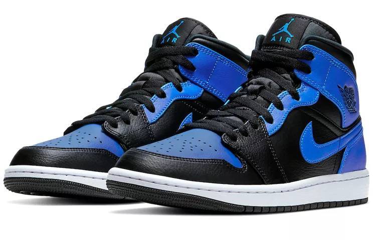 乔丹 Air Jordan 1 Mid “Hyper Royal”  皇家蓝 AJ1 中帮 554724-077