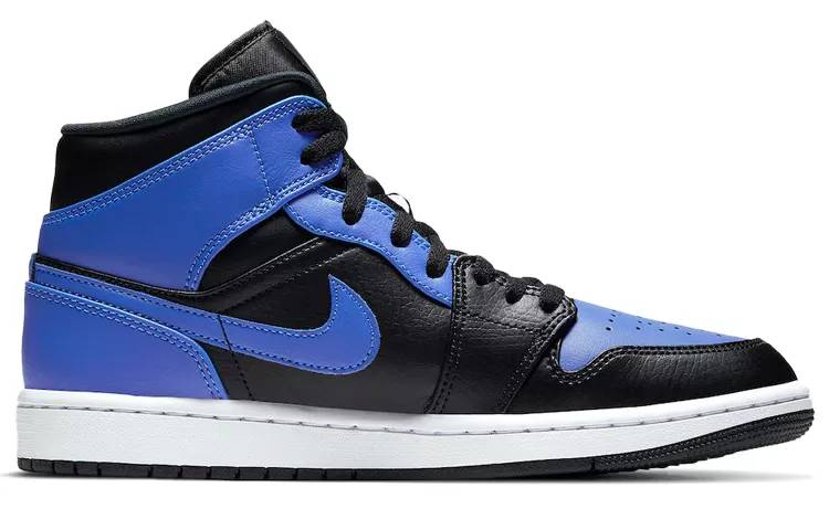 乔丹 Air Jordan 1 Mid “Hyper Royal”  皇家蓝 AJ1 中帮 554724-077