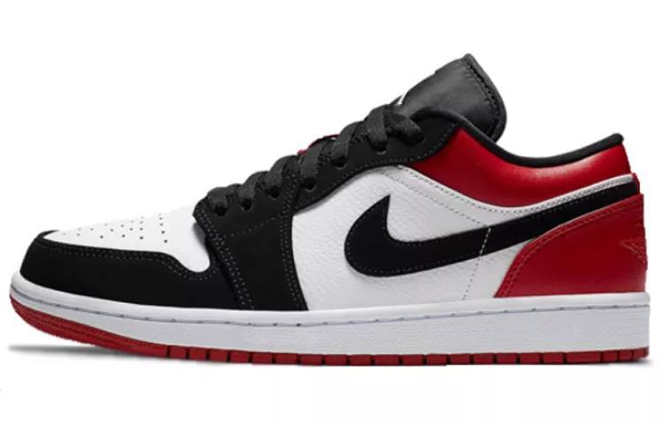 乔丹 Air Jordan 1 Low“Black Toe” 黑脚趾 低帮 黑红白 AJ1 553558-116