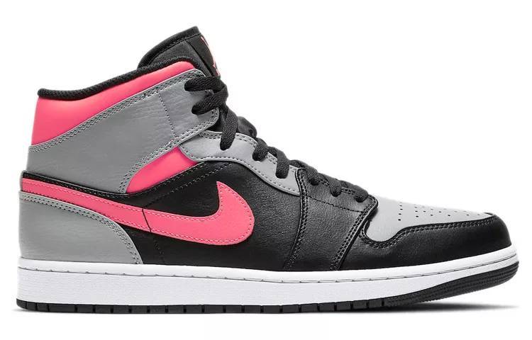 乔丹 Air Jordan 1 Mid “Shadow” 灰黑粉 粉影子 AJ1中帮 554724-059