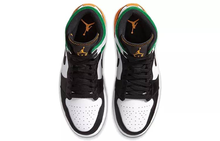 乔丹 Air Jordan 1 Mid SE “Oakland” 白绿橙 AJ1 中帮 852542-101