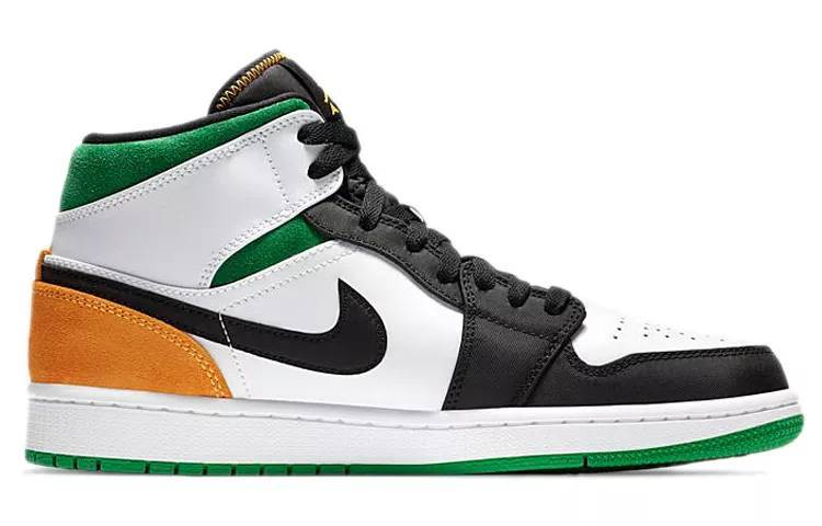 乔丹 Air Jordan 1 Mid SE “Oakland” 白绿橙 AJ1 中帮 852542-101