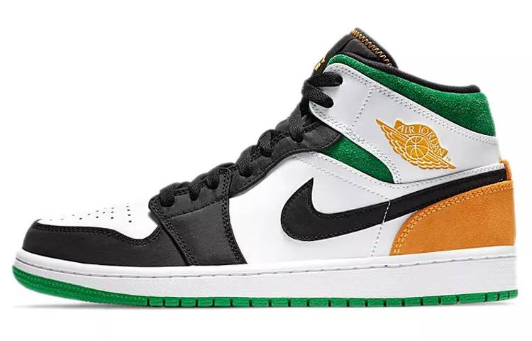 乔丹 Air Jordan 1 Mid SE “Oakland” 白绿橙 AJ1 中帮 852542-101