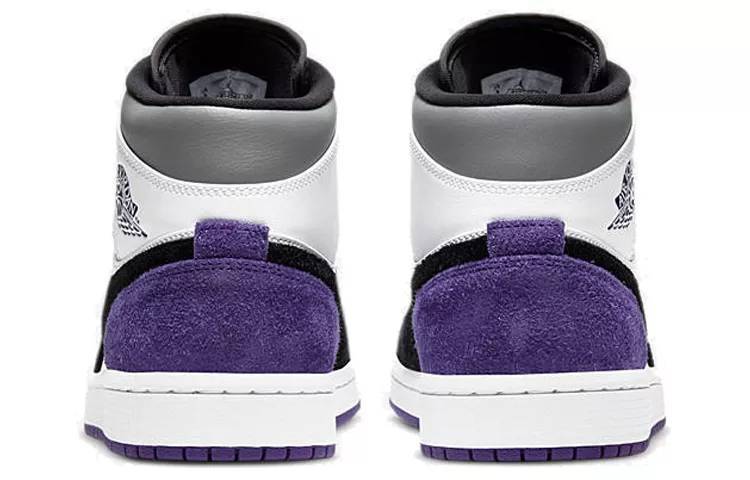 乔丹 Air Jordan 1 Mid SE Varsity Purple 黑白紫 AJ1 中帮 852542-105