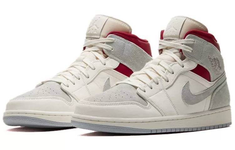 乔丹 Sneakersnstuff x Air Jordan 1 Mid 20th Anniversary 红灰 男女同款 AJ1中帮 CT3443-100