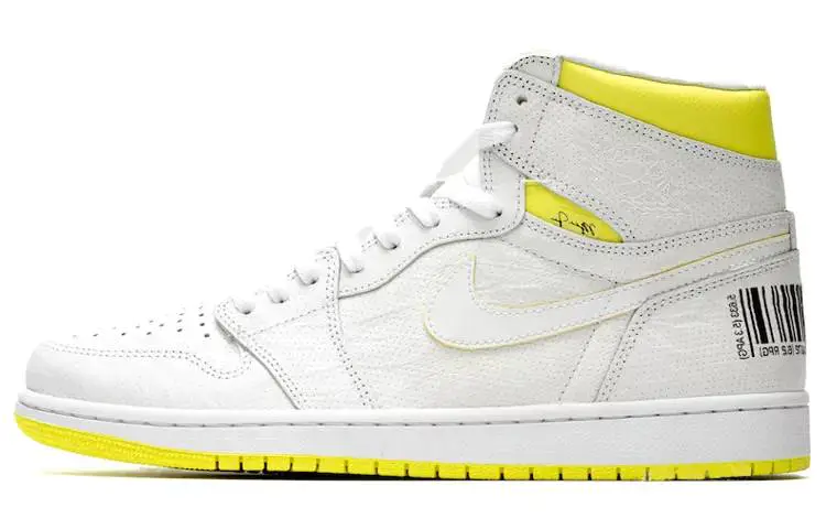 乔丹 Air Jordan 1 Retro High OG First Class Flight 条形码 头等舱飞行 白黄 篮球鞋