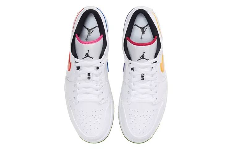 乔丹 Air Jordan 1 Low “White Multi” 四色鸳鸯 彩钩 AJ1 低帮 CW7009-100