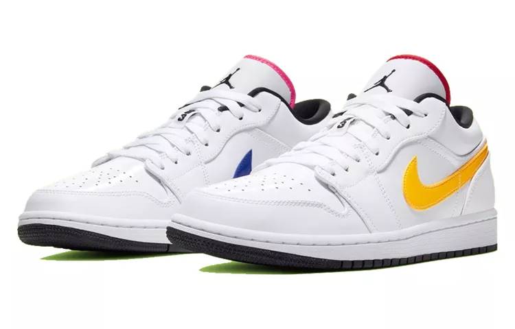 乔丹 Air Jordan 1 Low “White Multi” 四色鸳鸯 彩钩 AJ1 低帮 CW7009-100