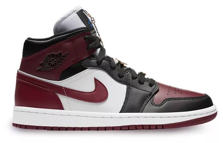 乔丹 Air Jordan 1 Mid “Maroon” 酒红脚趾 金属飞翼  AJ1 中帮 CZ4385-016