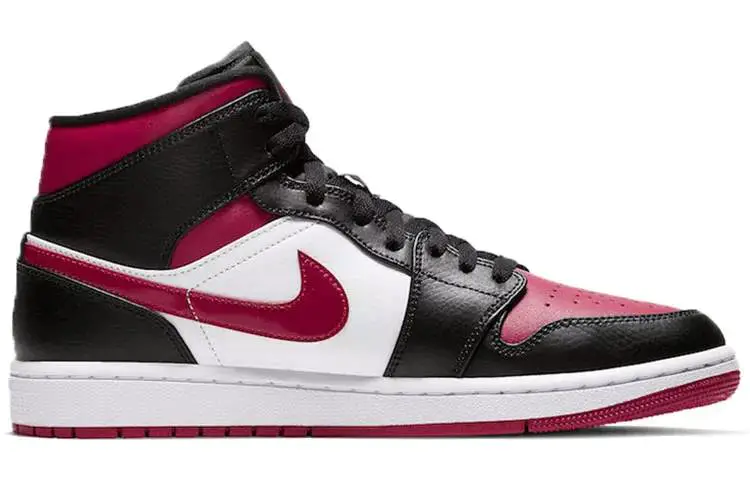 乔丹 Air Jordan 1 Mid Bred Toe 黑红脚趾 篮球鞋 AJ1 中帮 554724-066