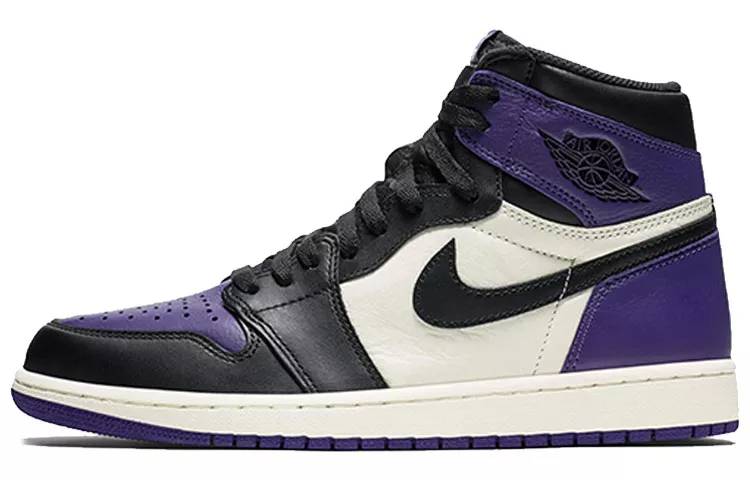 乔丹 Air Jordan 1 Retro High Court Purple 黑紫脚趾 篮球鞋 555088-501