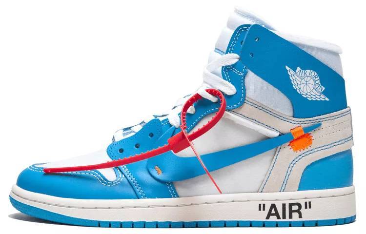 乔丹 Off-White x Air Jordan 1 Retro High OG “UNC” 北卡蓝 AQ0818-148