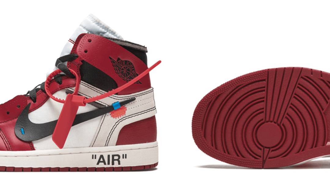 芝加哥, Off-White x Air Jordan, AJ1, Air Jordan 1 Retro, Air Jordan 1 - 乔丹 Off-White x Air Jordan 1 Retro High The Ten "Chicago" 芝加哥 红白黑 AA3834-101