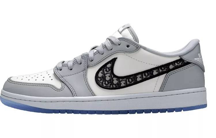 乔丹 Dior x Air Jordan 1 Low Grey 白灰 男女同款 AJ1低帮 迪奥联名 CN8608-002