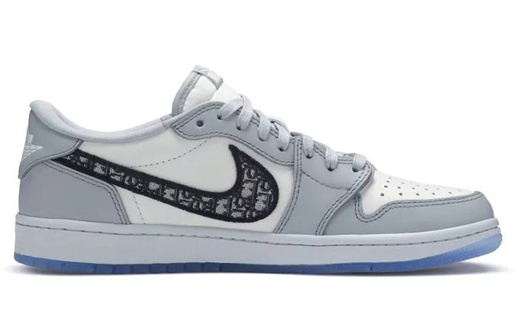 乔丹 Dior x Air Jordan 1 Low Grey 白灰 男女同款 AJ1低帮 迪奥联名 CN8608-002