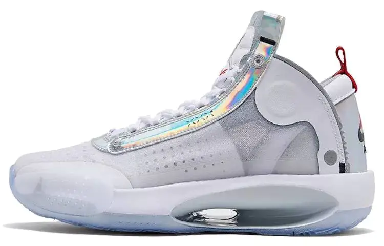 乔丹 Air Jordan 34 “White Iridescent” PF 白镭射 实战篮球鞋 BQ3381-101