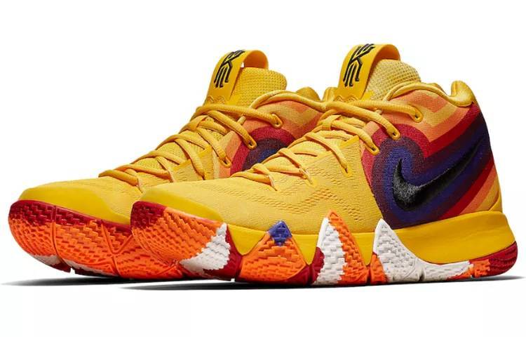 耐克 Nike Kyrie 4 70s QS 欧文4 黄色 实战篮球鞋 943807-700