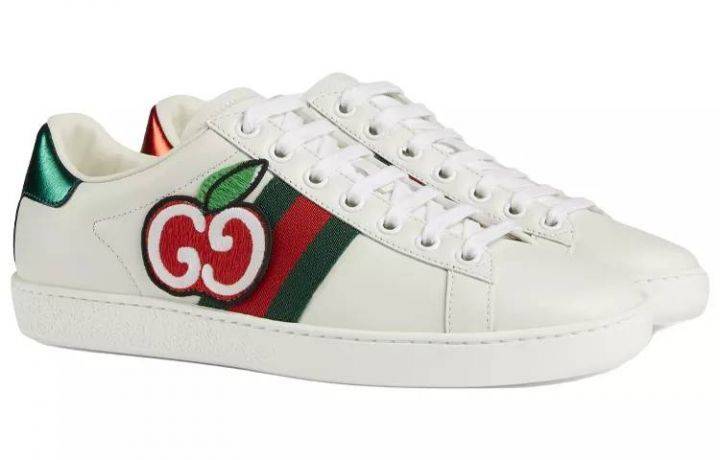 小白鞋, gucci - GUCCI 古驰 Ace系列 GG苹果 小白鞋 运动鞋 白色 611377 DOPE0 9064