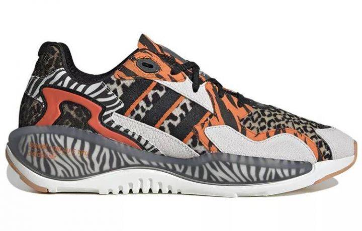 阿迪达斯 atmos x adidas originals ZX Alkyne Crazy Animal 狂野动物园 黑白棕 男女同款 FY5235