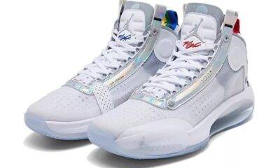 ed2c7fe334bc4505b01e2e297803c582 400x240 - 乔丹 Air Jordan 34 "White Iridescent" PF 白镭射 实战篮球鞋 BQ3381-101