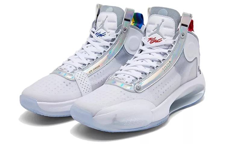 乔丹 Air Jordan 34 “White Iridescent” PF 白镭射 实战篮球鞋 BQ3381-101