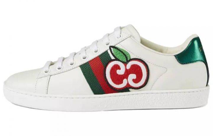 小白鞋, gucci - GUCCI 古驰 Ace系列 GG苹果 小白鞋 运动鞋 白色 611377 DOPE0 9064