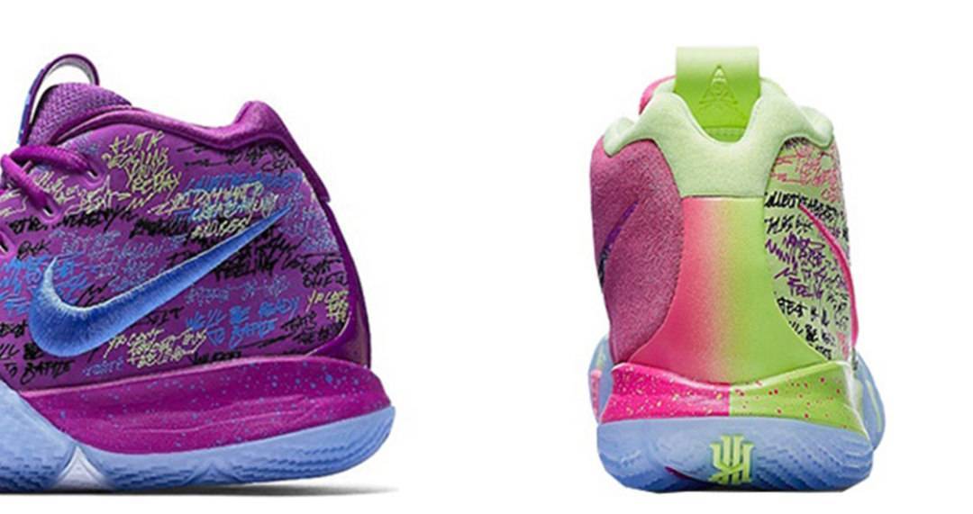 篮球鞋, 球鞋, 实战篮球鞋 - 耐克 Nike Kyrie 4 Confetti 欧文4 鸳鸯 紫黄 实战篮球鞋 AA2897-900