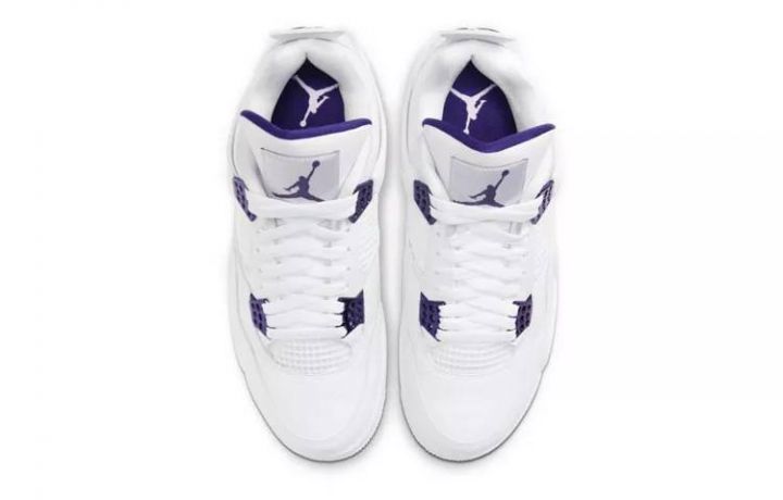 乔丹 Air Jordan 4 Retro Purple Metallic 白紫 男女同款 CT8527-115