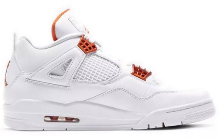 乔丹 Air Jordan 4 Retro “Orange Metallic” 白橙 男女同款 CT8527-118-1