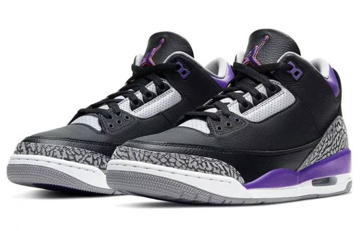 乔丹 Air Jordan 3 Retro “Court Purple” 黑紫 男女同款 CT8532-050