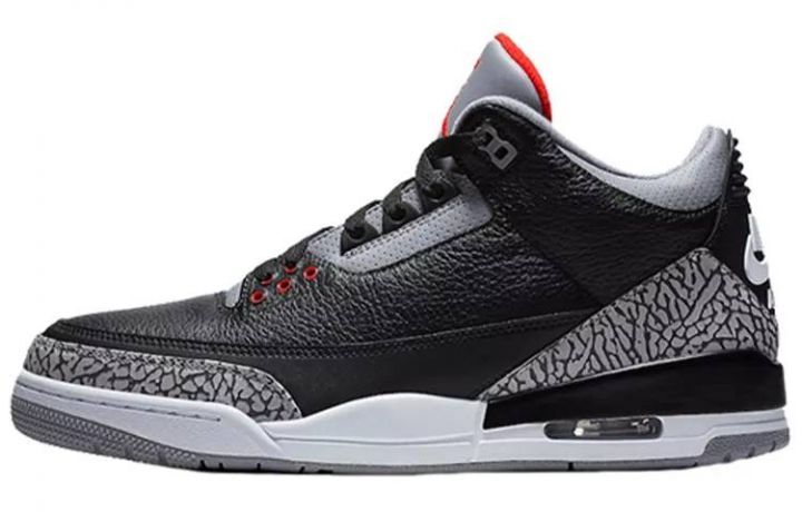 乔丹 Air Jordan 3 Retro Black Cement 黑水泥 854262-001