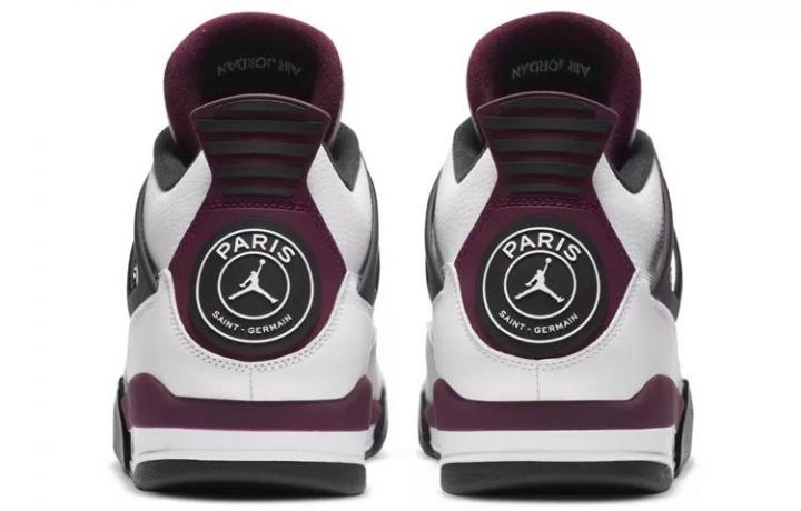 乔丹 Air Jordan 4 Retro ‘PSG’  Paris Saint-Germain 波尔多 大巴黎 白紫 男女同款 CZ5624-100