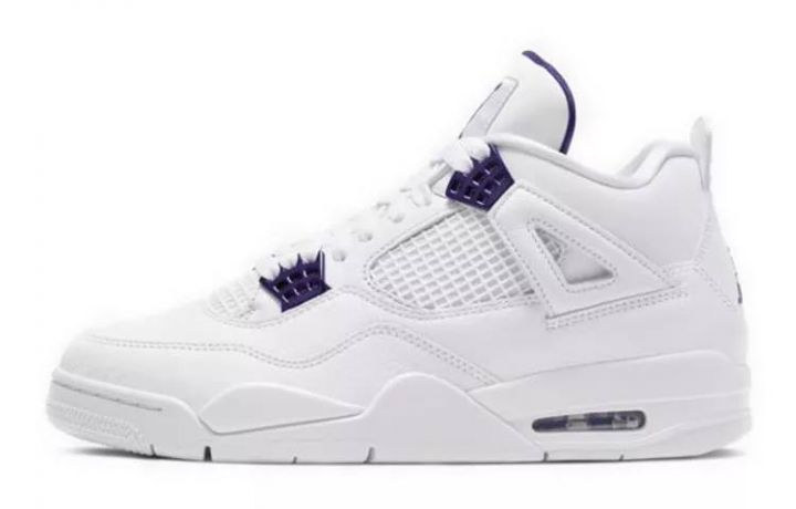 乔丹 Air Jordan 4 Retro Purple Metallic 白紫 男女同款 CT8527-115