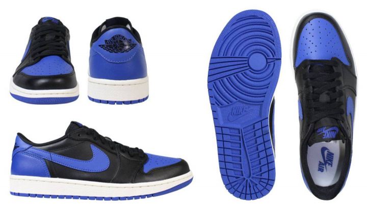 Air Jordan 1 Retro, Air Jordan 1 - 乔丹 Air Jordan 1 Retro Low Royal 黑蓝色 705329-004