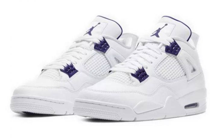 乔丹 Air Jordan 4 Retro Purple Metallic 白紫 男女同款 CT8527-115