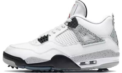 ae4840b30ae44056aaeed1a30a6d121d 400x240 - 乔丹 Air Jordan 4 Golf "White Cement" 白水泥 男女同款 CU9981-100