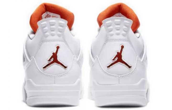 乔丹 Air Jordan 4 Retro “Orange Metallic” 白橙 男女同款 CT8527-118