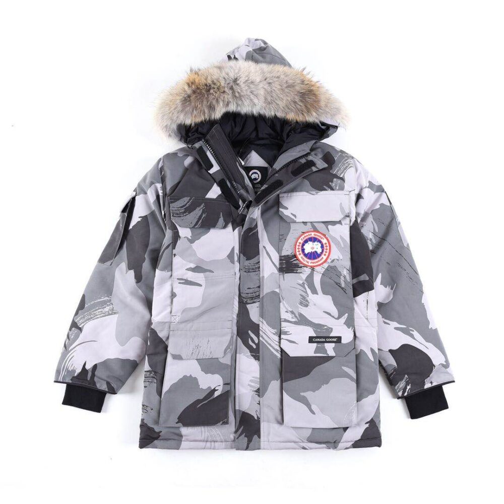 canada goose 加拿大鹅  08远征款 中长款羽绒服 灰迷彩