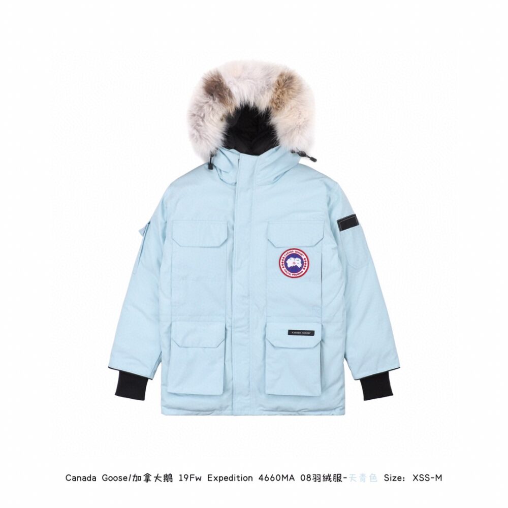 canada goose 加拿大鹅  08远征款 中长款羽绒服 天青