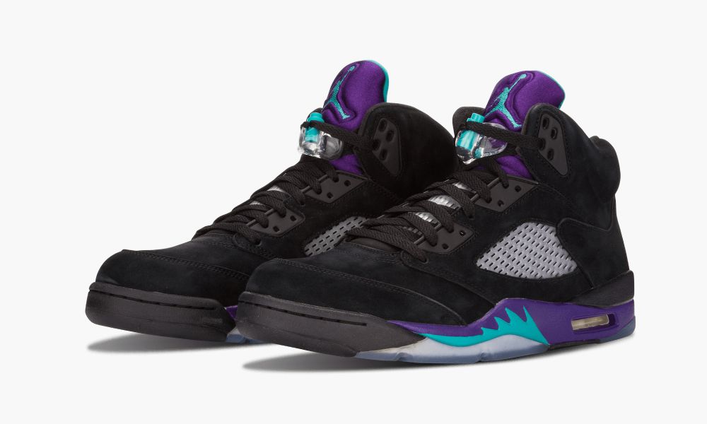 乔丹 Air Jordan 5复古 “Black Grape” AJ5 实战篮球鞋 136027 007