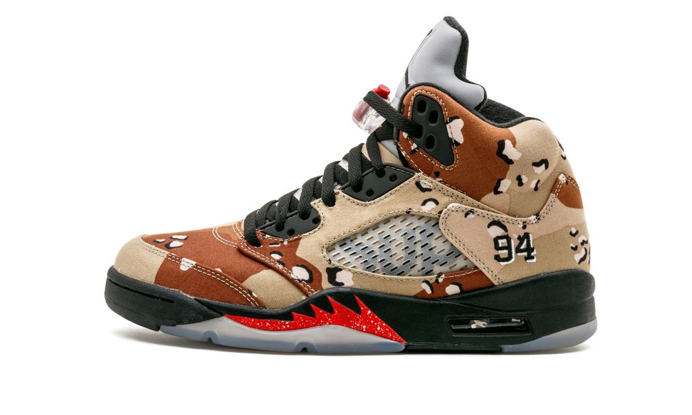 乔丹 Supreme x Nike Air Jordan 5 Camo AJ5 实战篮球鞋 824371 201