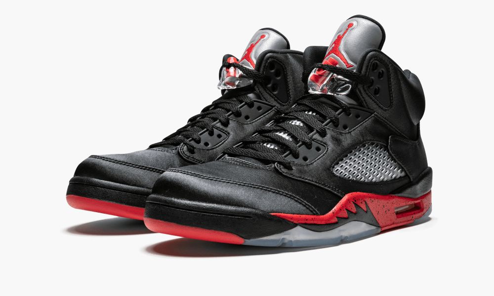 乔丹 Air Jordan 5复古黑红 “Satin Bred” AJ5 实战篮球鞋 136027 006