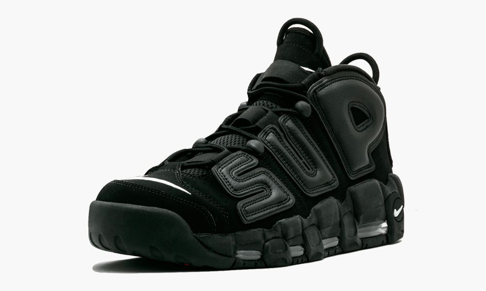 Nike Air More Uptempo Supreme联名黑色皮蓬大AIR球鞋902290 001 “Supreme – Suptempo Black”