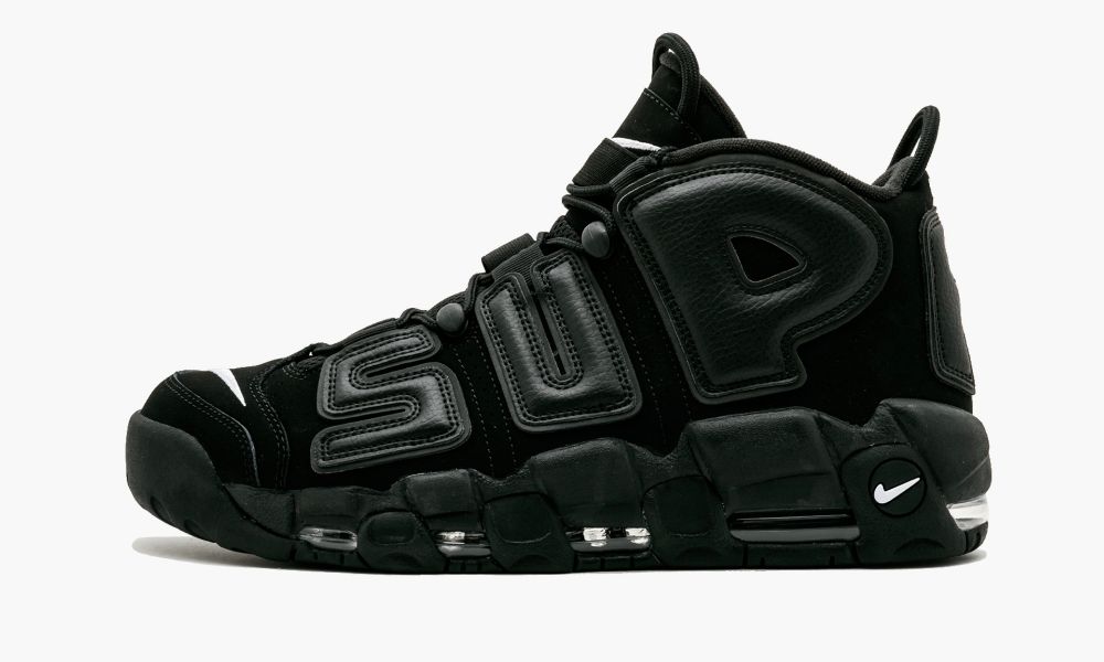 Nike Air More Uptempo Supreme联名黑色皮蓬大AIR球鞋902290 001 “Supreme – Suptempo Black”