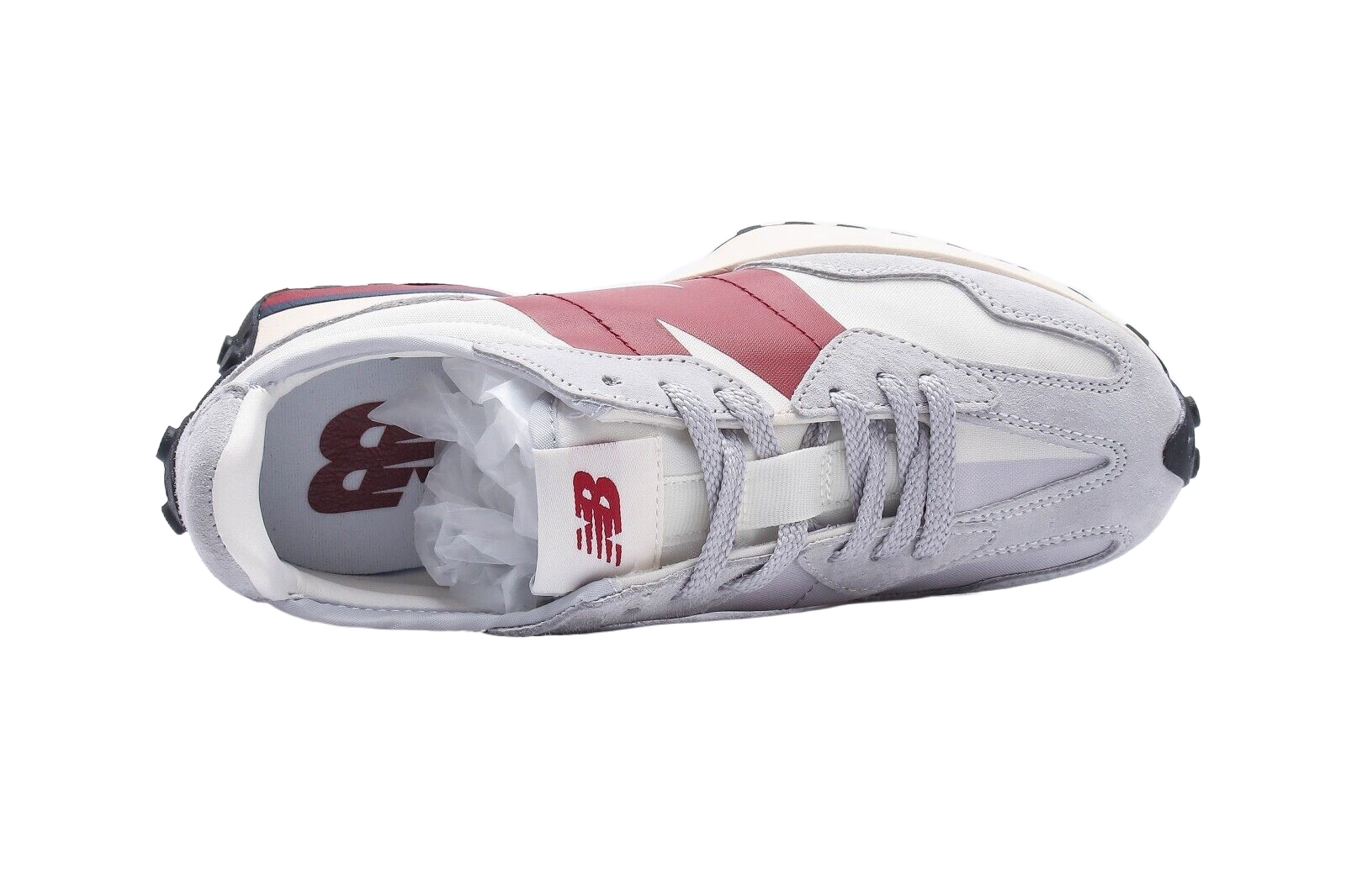 New Balance MS327 白灰/酒红 NB327复古慢跑鞋 老爹鞋 MS327SC1